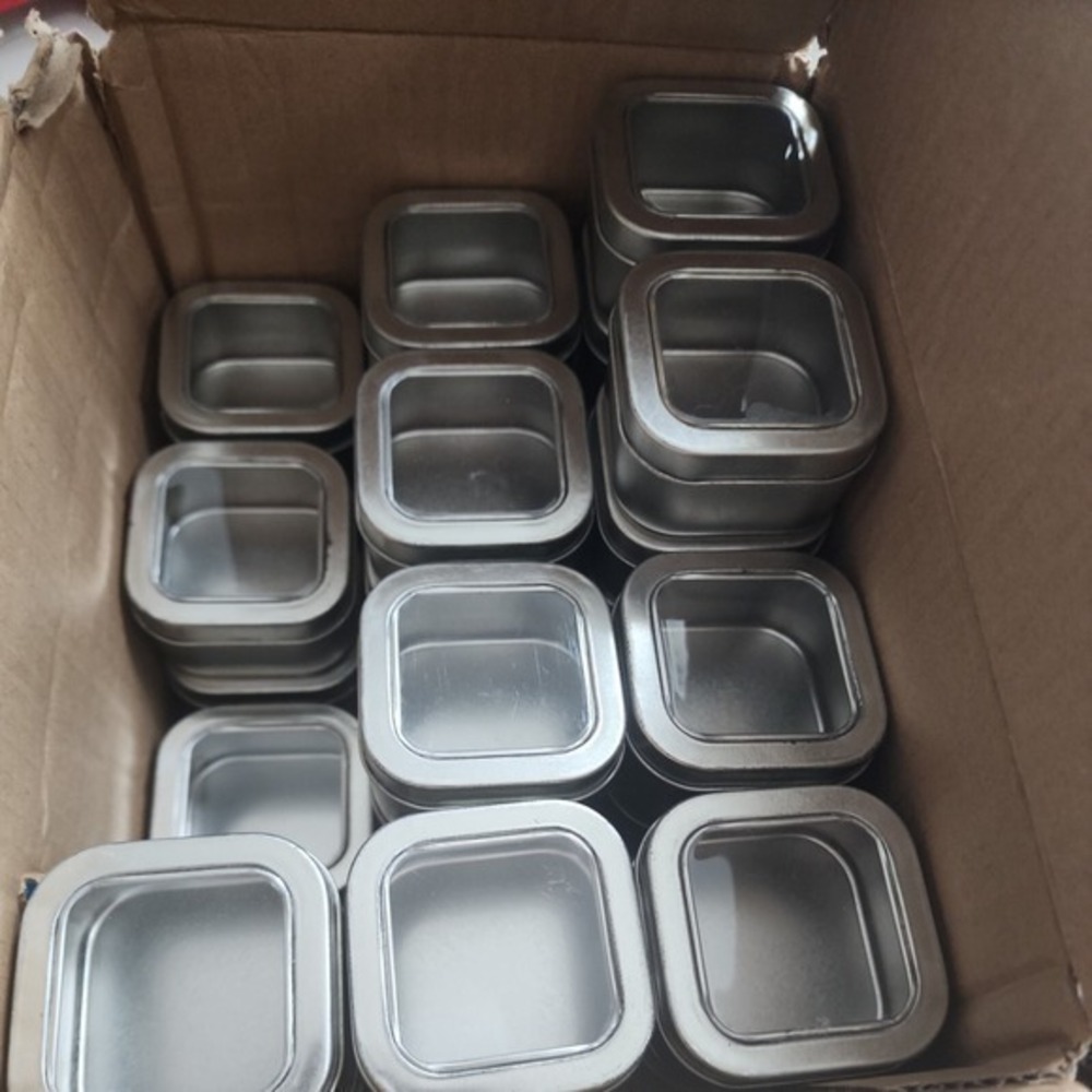 48pc Small Tins 2 Oz. With Window use‎ for candy or spices Organize spices - Picture 7 of 7